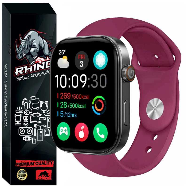 بند راینو مدل Silicone مناسب برای ساعت هوشمند گلوریمی GS2