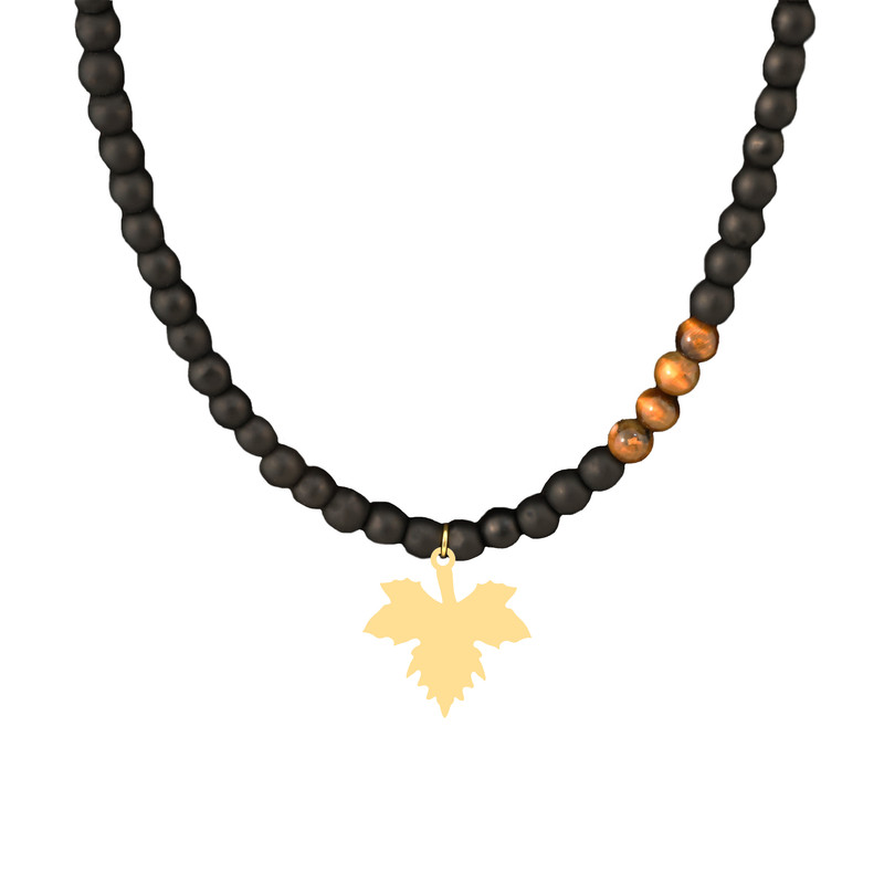 گردنبند طلا 18 عیار مردانه آمانژ طرح برگ کد DM11862 گردنبند طلا 18 عیار مردانه آمانژ طرح برگ کد DM11862