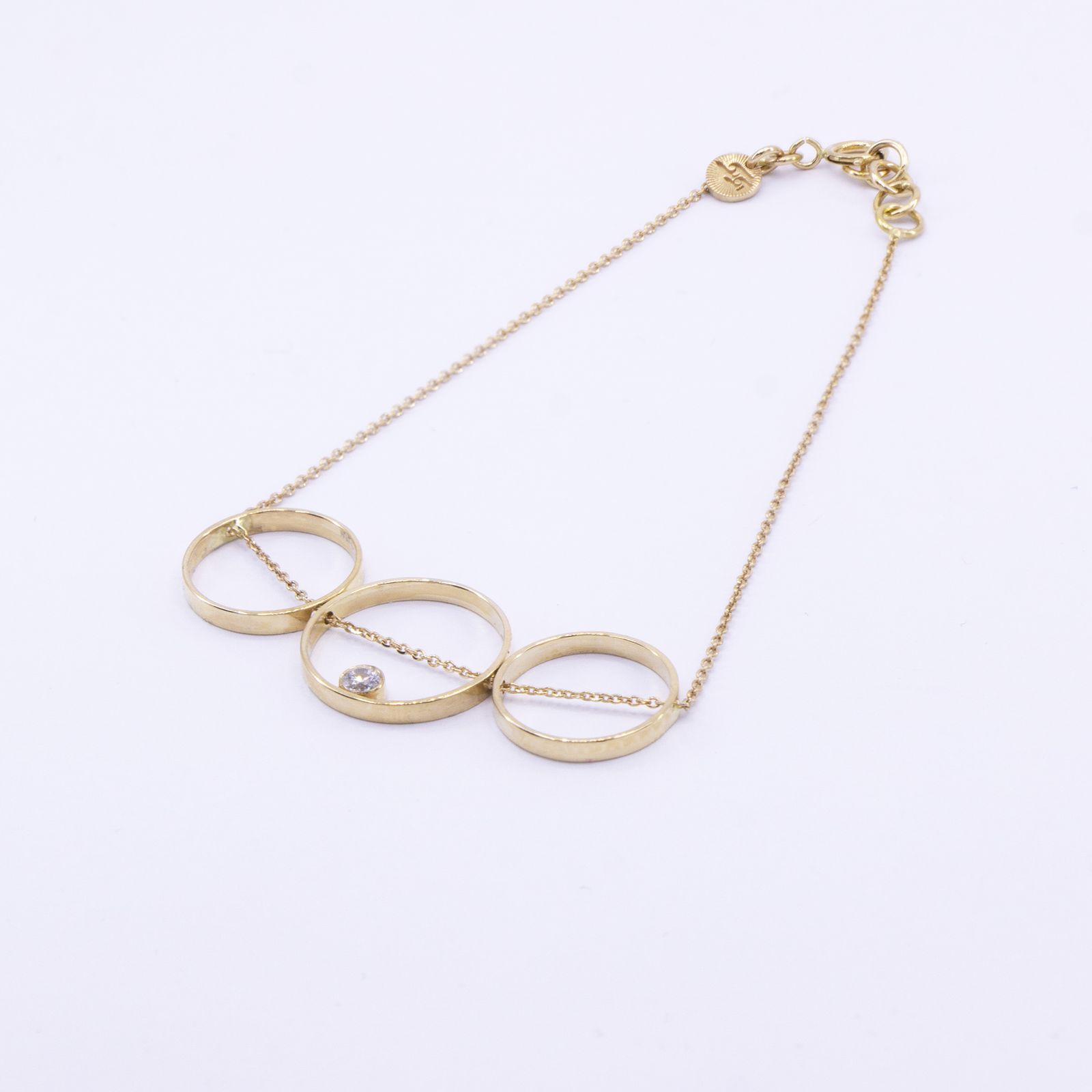 دستبند طلا 18 عیار زنانه پولک مدل گیتی -  - 4