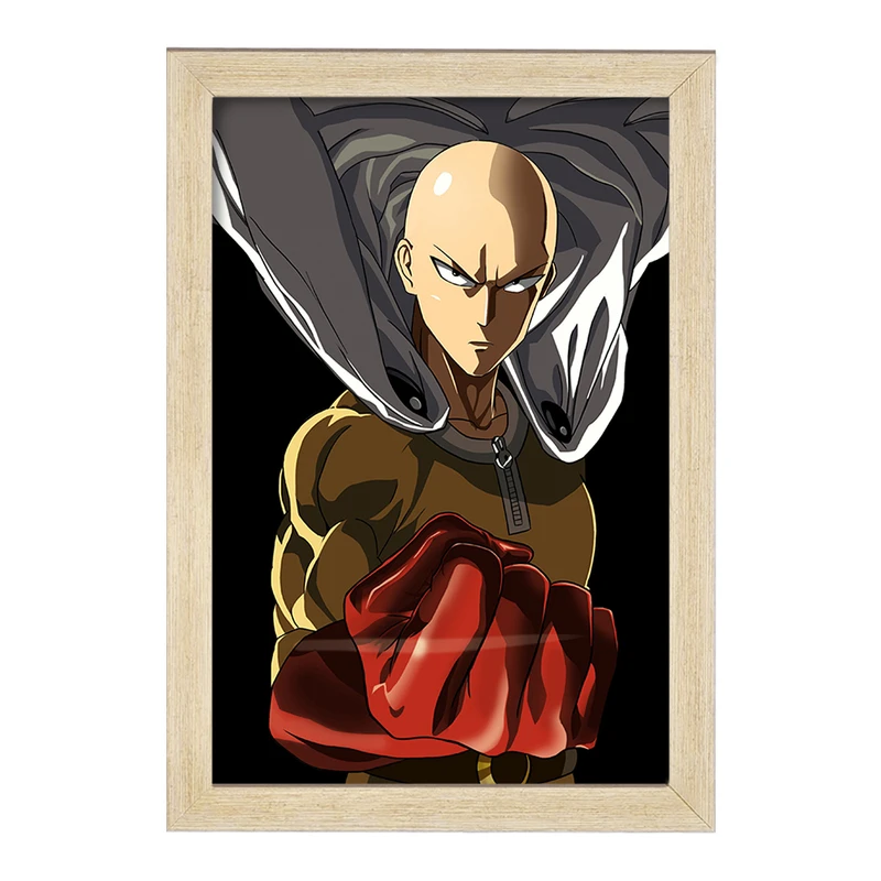 تابلو خندالو مدل سایتاما انیمه مرد تک مشتی One Punch Man  کد 10518
