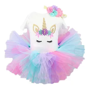 ست 3 تکه لباس نوزادی مدل یونیکورن کد 11413