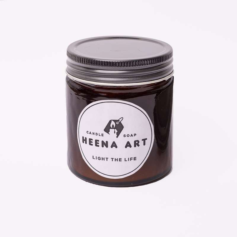 شمع دستساز هینا مدل شیشه ای