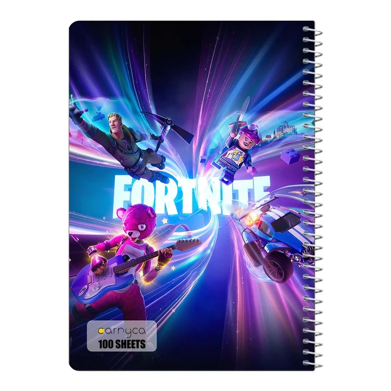 دفتر مشق 100 برگ سیمی کارنیکا طرح فورتنایت Fortnite کد 75789