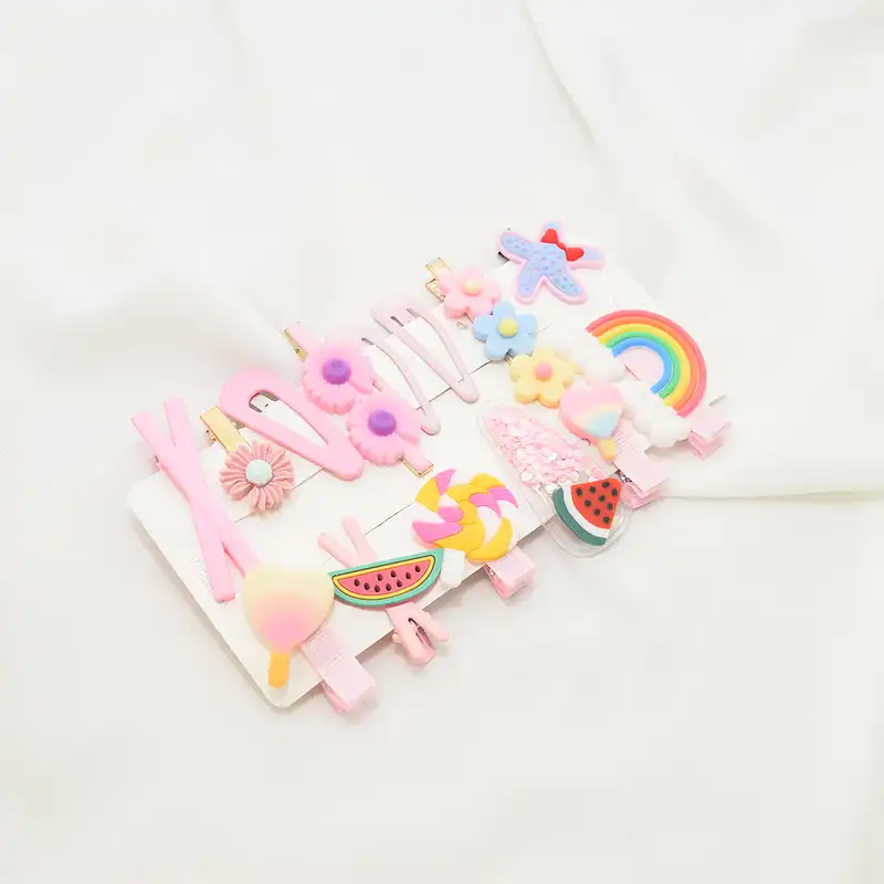 ست گیره و سنجاق مو دخترانه مدل پکی سیلیکونی