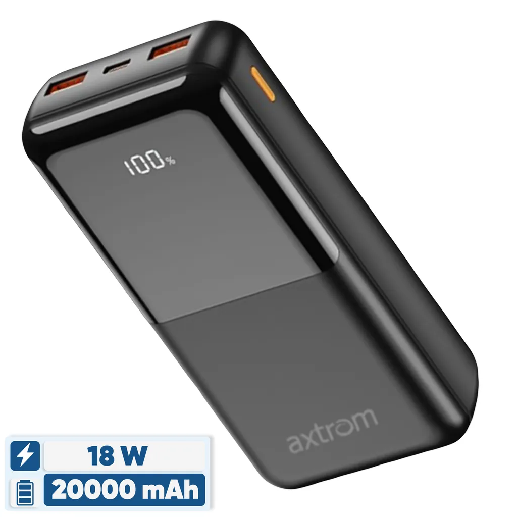 پاوربانک 18 وات اکستروم مدل APB20K22W-B ظرفیت 20000 میلی آمپر ساعت
