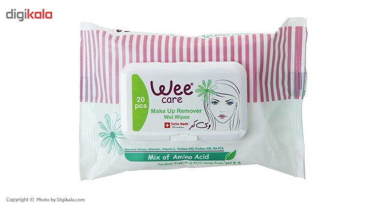 دستمال مرطوب وی کر مدل Mix Of Amino Acid بسته 20 عددی