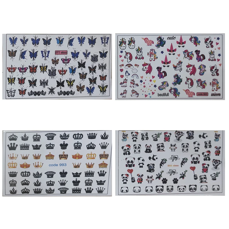 برچسب لنز ناخن مدل L01-4 مجموعه 4 عددی