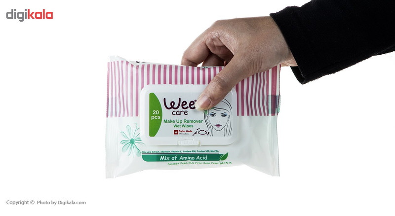 دستمال مرطوب وی کر مدل Mix Of Amino Acid بسته 20 عددی
