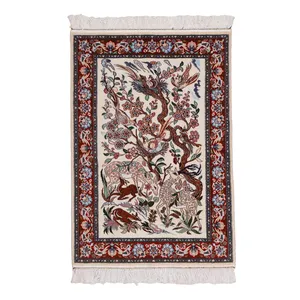 فرش دستباف یک متری طرح شکارگاه کد 4040807