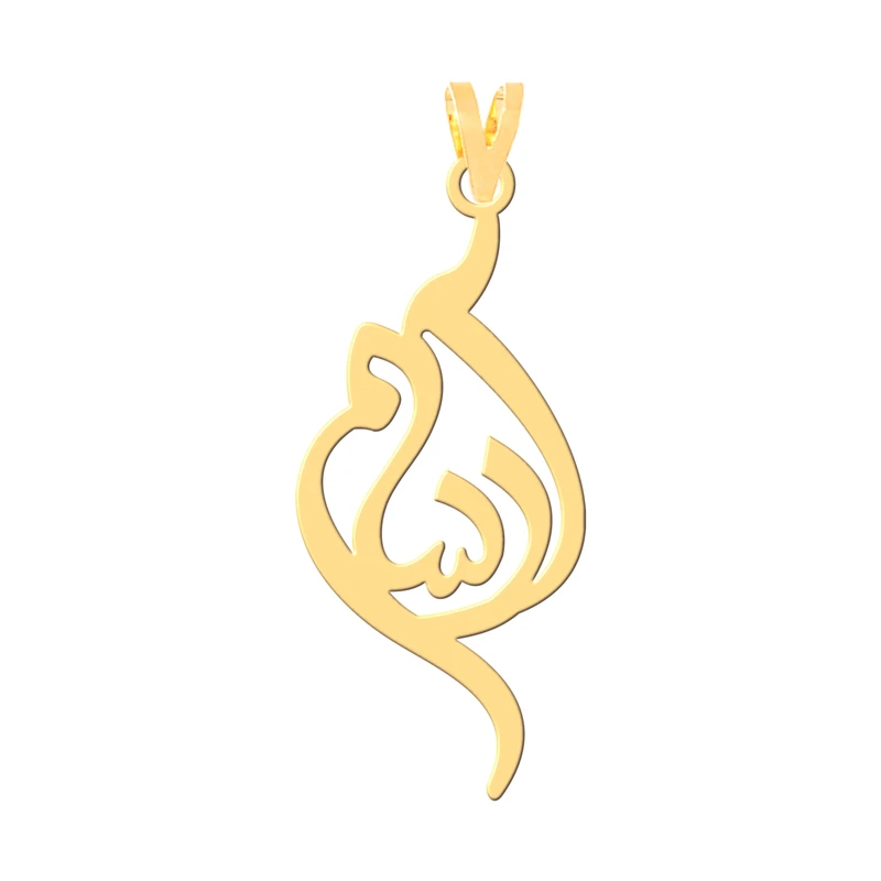آویز گردنبند طلا 18 عیار زنانه کرابو طرح آرسام مدل Kr30717
