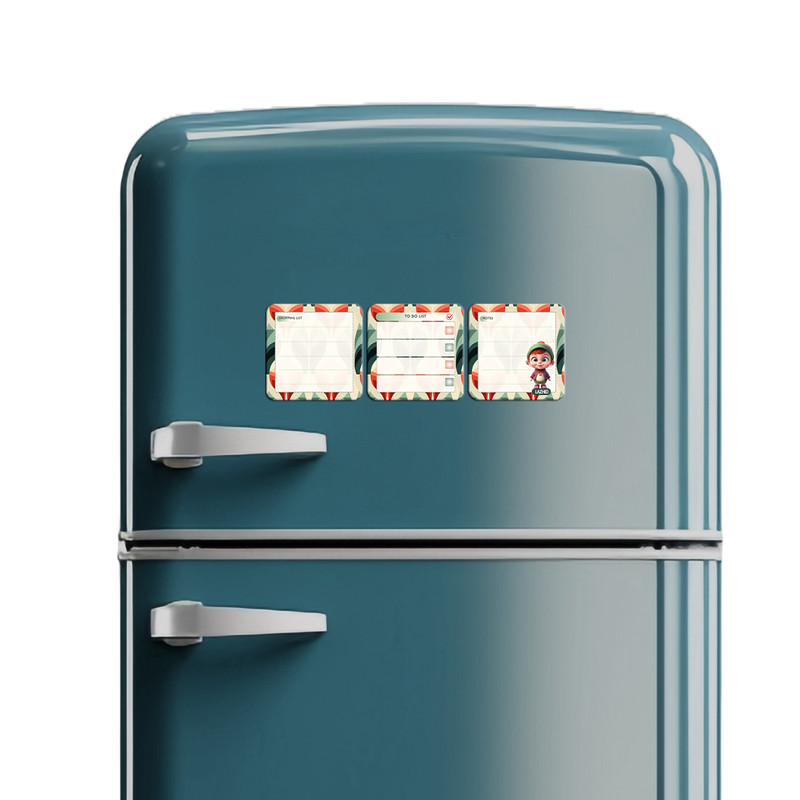 تخته وایت برد لاژید مدل برنامه ریزی سایز 9X9 سانتی متر مجموعه 3 عددی