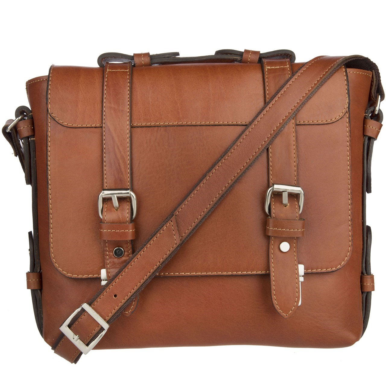 MANDEGARCHARM gallery natural leather satchel, Model sport 136004