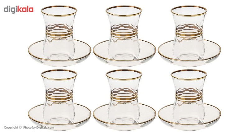 استکان نعلبکی پاشاباغچه سری ورکشاپ کد 97177 بسته 6 عددی