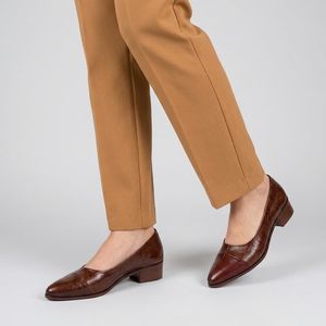 کفش تخت زنانه میتونا چرم طبیعی مدل 903