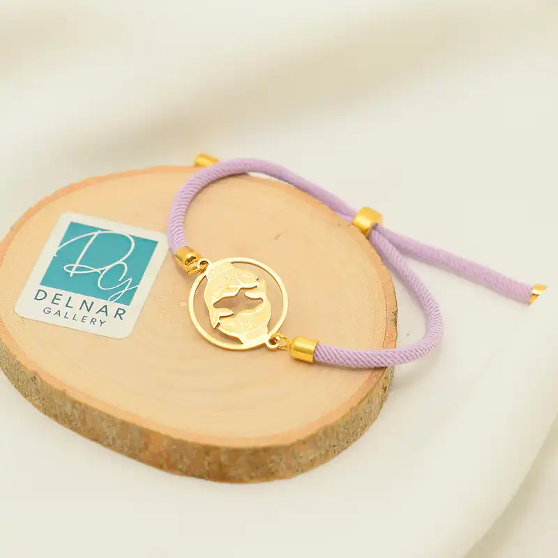 دستبند زنانه دلنار گالری مدل آسانسوری کنفی نماد ماه تولد اسفند