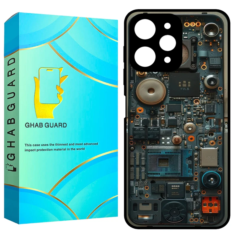 کاور قاب گارد طرح تکنولوژی مدل GCHPR12 مناسب برای گوشی موبایل شیائومی Redmi 12 4G / Redmi 12 5G / Poco M6 Pro 5G