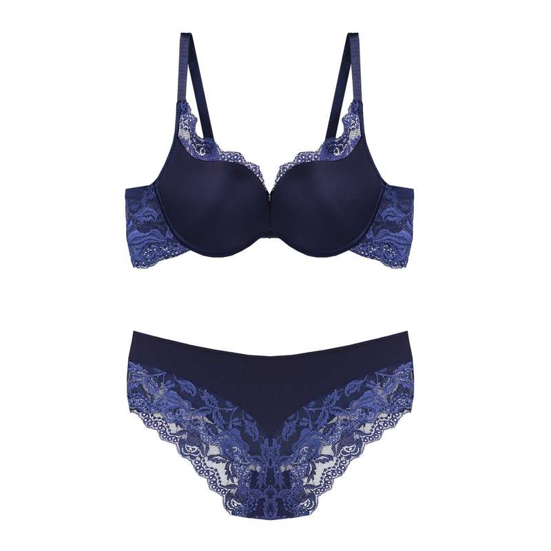 ست شورت و سوتین زنانه مدل لبه گیپور 2-403