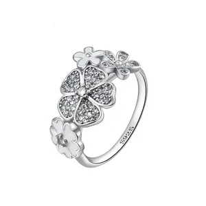 انگشتر نقره زنانه پاندورا مدل Enamel Flower