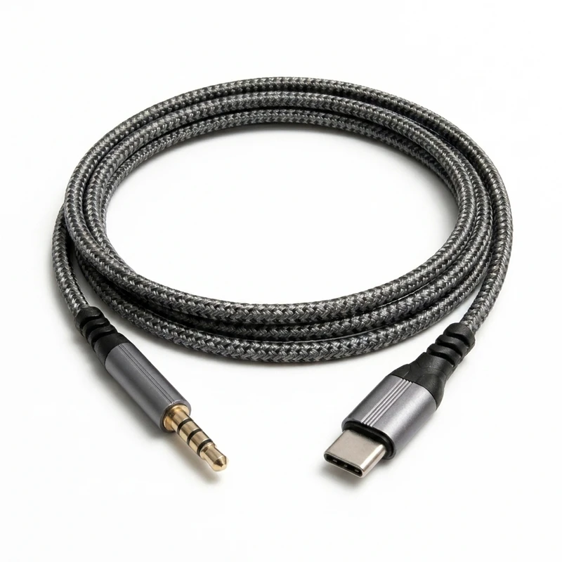 کابل تبدیل USB-C به AUX مدل GJ-011 طول 1 متر