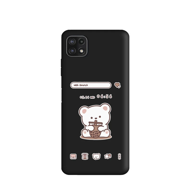 کاور طرح خرس اسموتی کد m646 مناسب برای گوشی موبایل سامسونگ Galaxy A22 5G