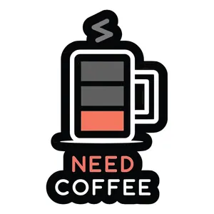 استیکر لپ تاپ پویا مارکت طرح قهوه کد 3555