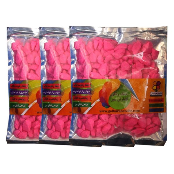 سنگ رنگی گلباران سبز کد 04 بسته 3 عددی