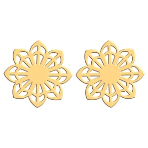 گوشواره طلا 18 عیار زنانه فرشته مدل اسلیمی WEL-000091