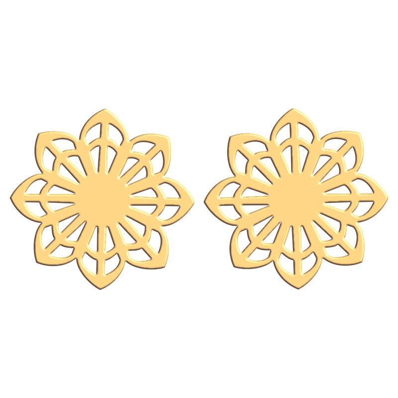 گوشواره طلا 18 عیار زنانه فرشته مدل اسلیمی WEL-000091 -  - 1