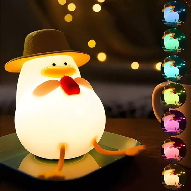 چراغ خواب اتاق کودک طرح اردک کلاه دار