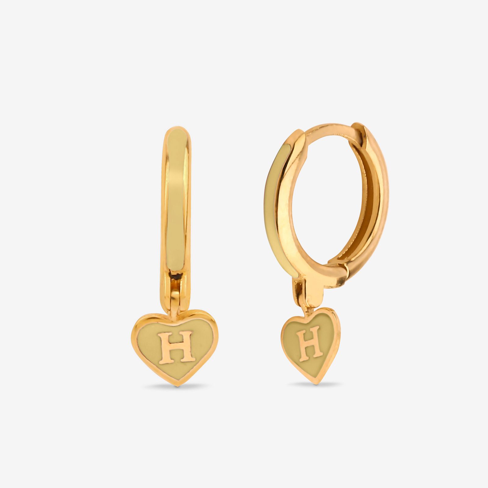 گوشواره حلقه‌ای طلا کم اجرت  18 عیار زنانه گلدم مدل E244014 -  - 1