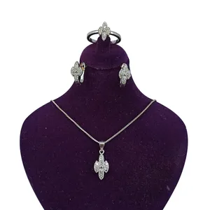 نیم ست نقره زنانه سلین کالا مدل گل ce-As204