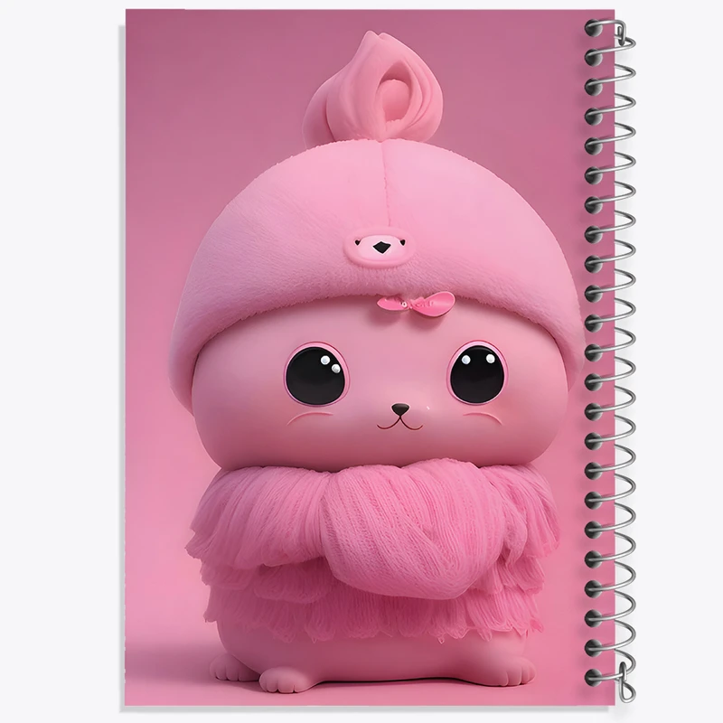 دفتر نقاشی 50 برگ خندالو طرح هیولای صورتی کیوت کد F7836