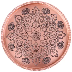 سینی مسی سنونی مدل اعلا قرمز 00-23 قطر 23 سانتی متر