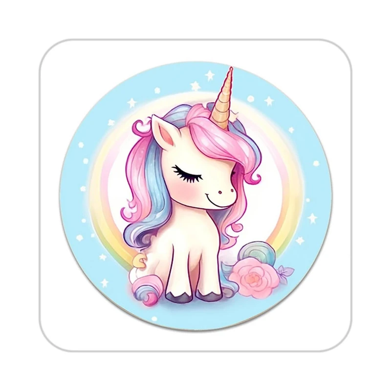 زیر لیوانی کاکتی طرح اسب تک شاخ و یونیکورن مدل mp30133