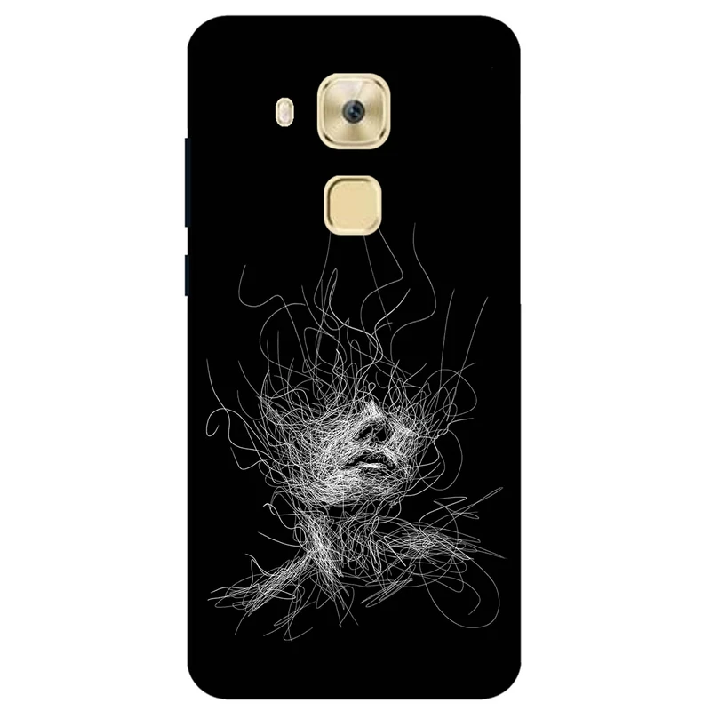 کاور مگافون طرح اسکچ صورت مدل 7423 مناسب برای گوشی موبایل هوآوی Nova Plus