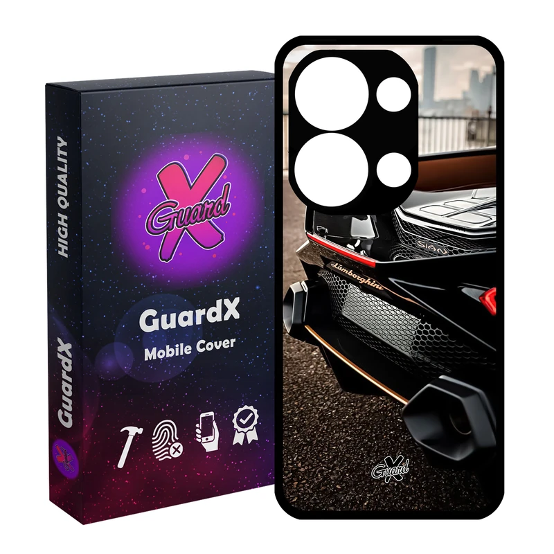 کاور گارد ایکس طرح لامبورگینی مدل Glass10492 مناسب برای گوشی موبایل شیائومی Poco X6 5G / Note 13 Pro 5G