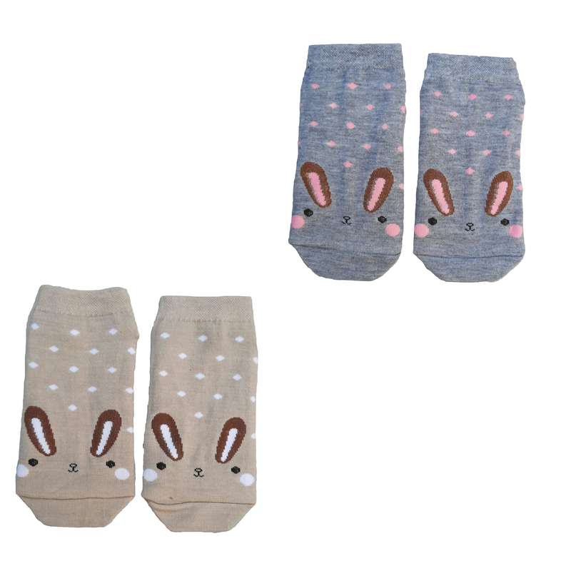 جوراب دخترانه مدل پاپی مجموعه دو عددی