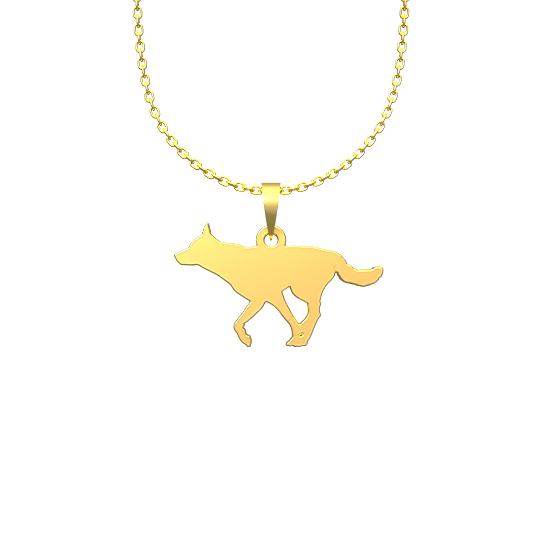 گردنبند طلا 18 عیار زنانه مدوپد مدل سگ کد J3-1-1124