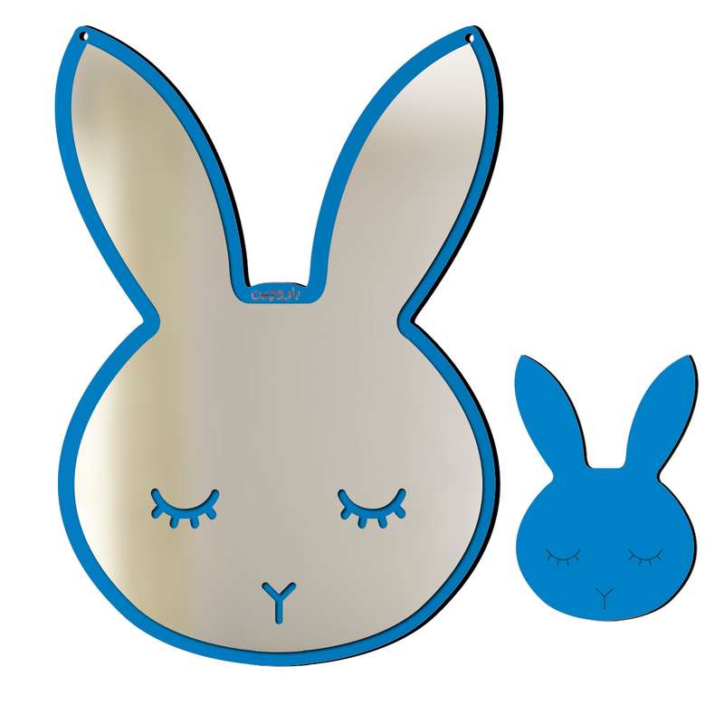 استیکر چوبی کودک باروچین مدل خرگوش آیینه ای کد m-2 مجموعه 2 عددی