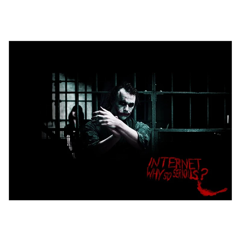 تابلو شاسی ونسونی طرح Joker Claps in Prison سایز 50 × 70