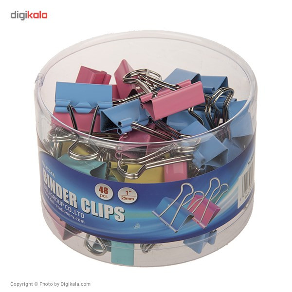 گیره کاغذ دلی سایز 25 میلی متر - بسته 48 عددی