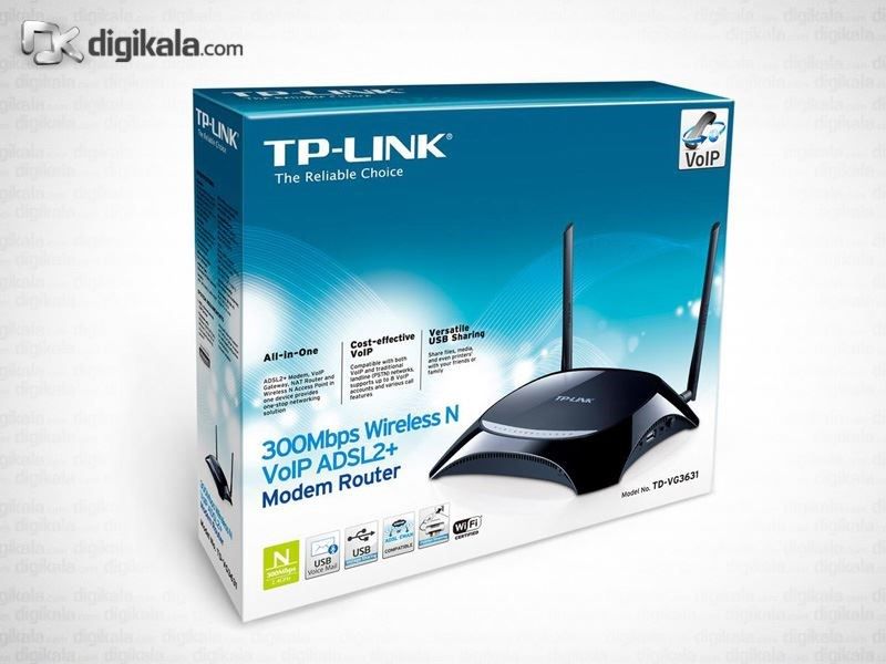 مودم-روتر +ADSL2 و بیسیم تی پی-لینک مدل TD-VG3631_V1 main 1 6