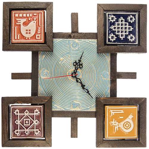 ساعت گالری اسعدی مدل چهار خشت پتینه کاری کد66062