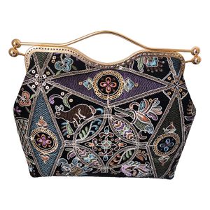 کیف مجلسی زنانه مدل مخمل سوزن دوزی