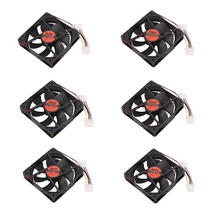 فن کیس گریت مدل 12CM12V بسته شش عددی