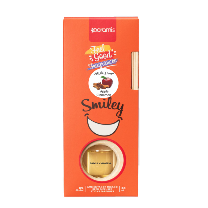 خوشبوکننده هوا درامیس اسمایلی مدل سیب دارچین حجم 20 میلی لیتر