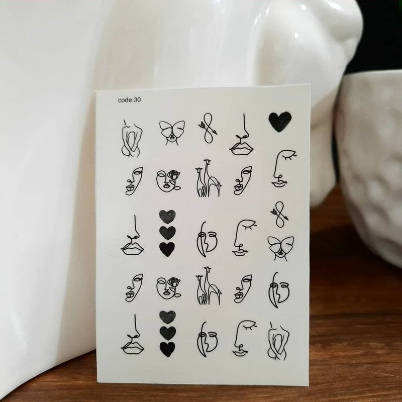 استیکر طراحی ناخن مدل اوریگامی کد 30