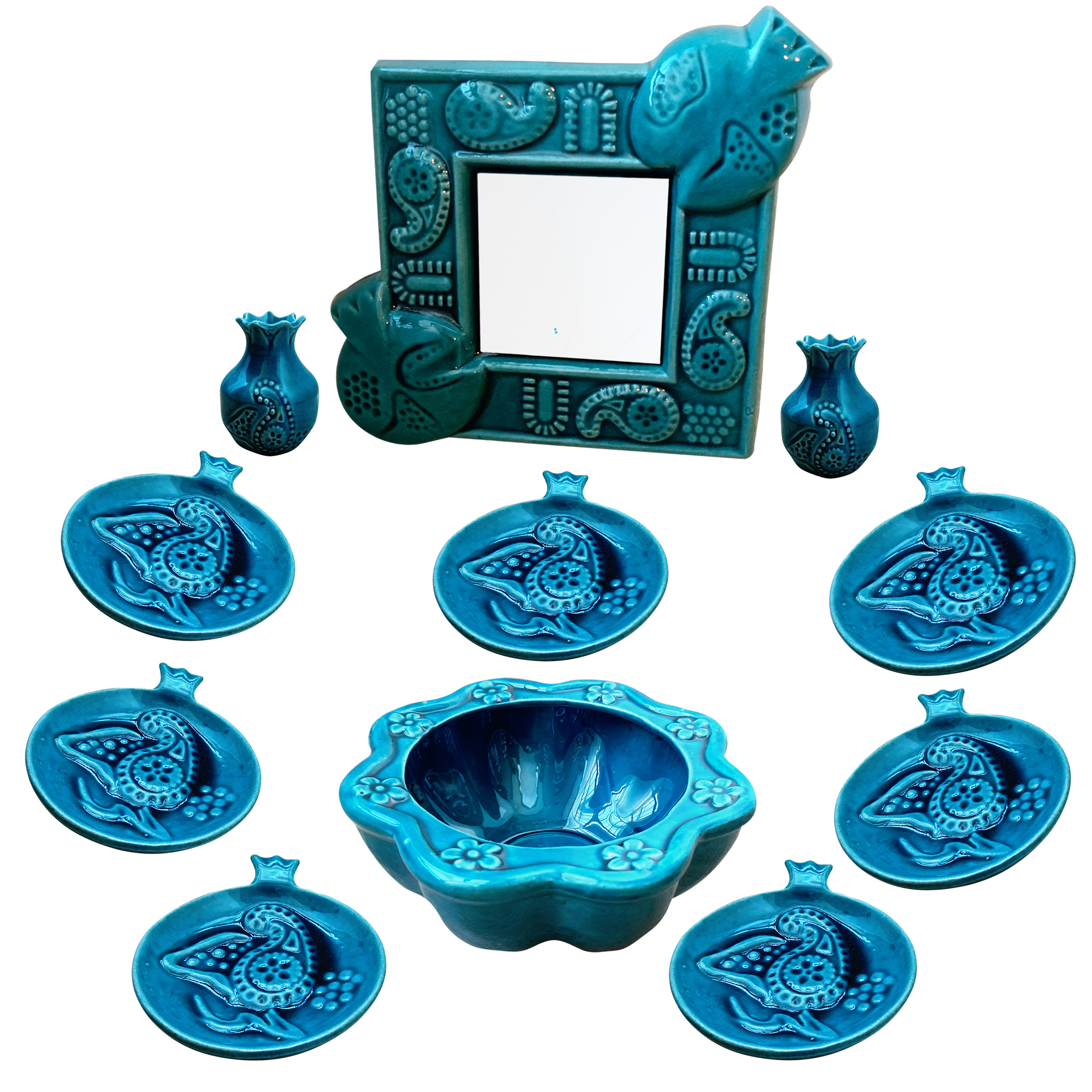مجموعه ظروف هفت سین 11 پارچه مدل انار کد GM11