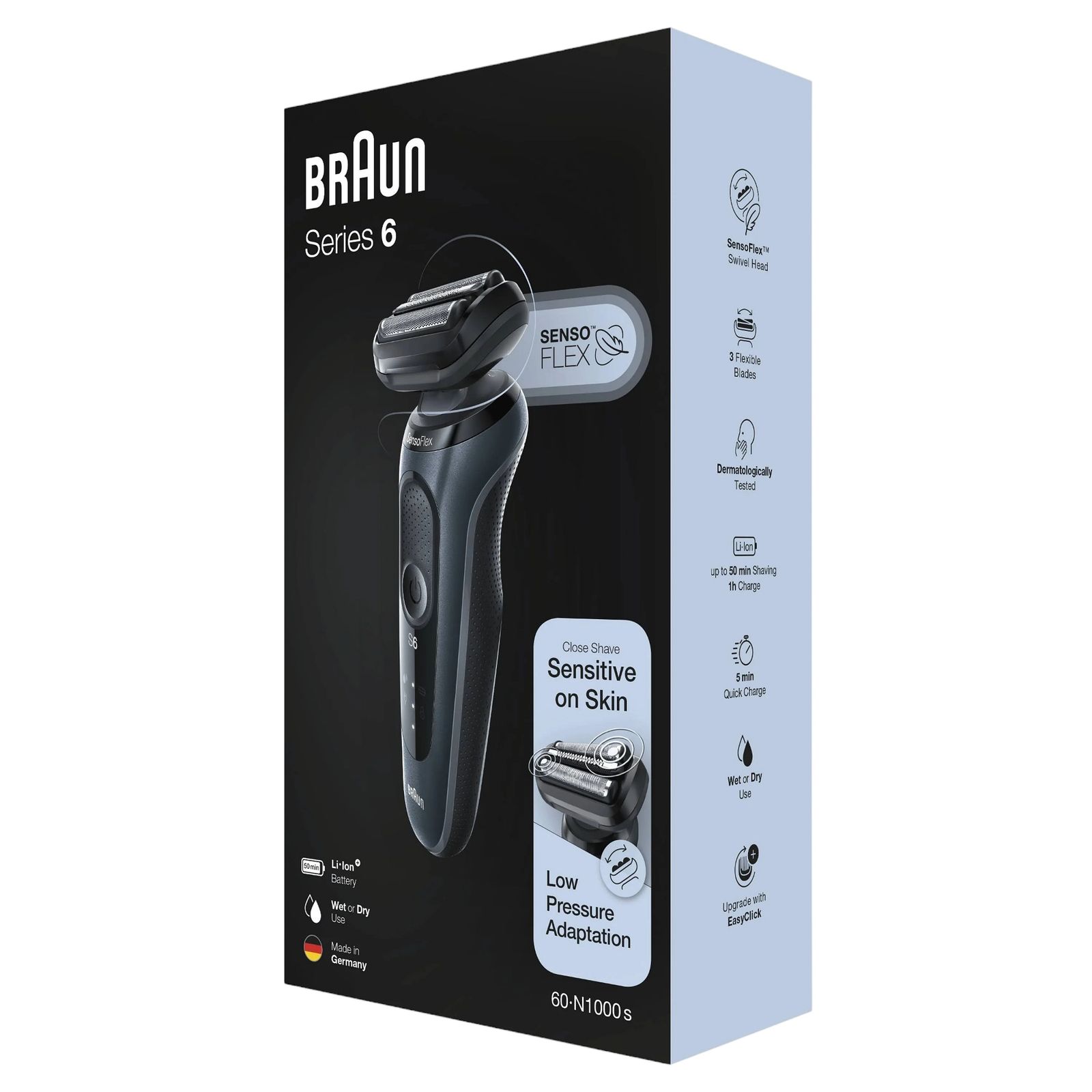 ماشین اصلاح موی صورت شارژی براون مدل series6 61N1000s -  - 11