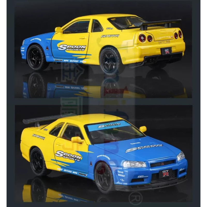 ماکت ماشین ناب سل مدل NISSAN SKYLINE GTR-R34 کد NAB002